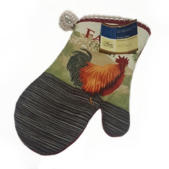 Handmade Farm Fresh Rooster Cooking Oven Mitt - Picture 7 of 7